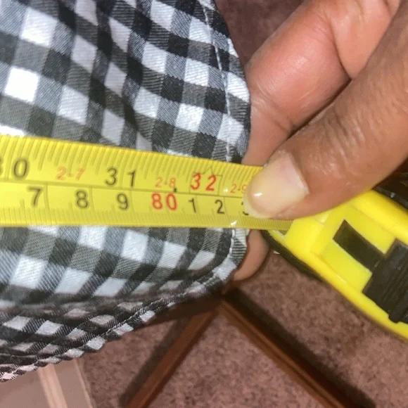 Georges | Men’s Black/White Checkered Dress Shirt - Size 18/18 1/2 36/37 - Picture 9 of 12